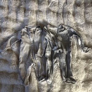 Carter's Gray and White Kids Footies